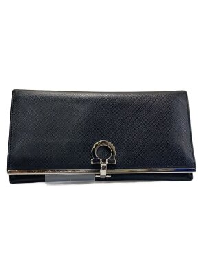 Salvatore Ferragamo(サルヴァトーレフェラガモ) / 長財布/レザー/BLK