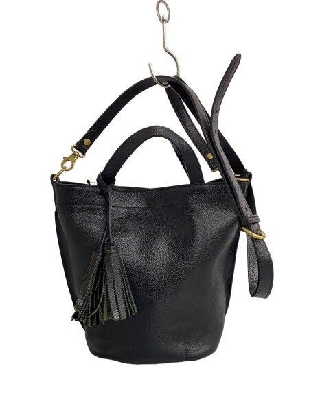 IL BISONTE(イルビゾンテ) / ショルダーバッグ/レザー/BLK | 中古品の 