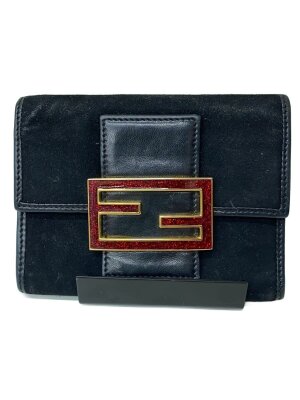 FENDI(フェンディ) / 2つ折り財布/レザー/BLK/無地/メンズ | 中古品の