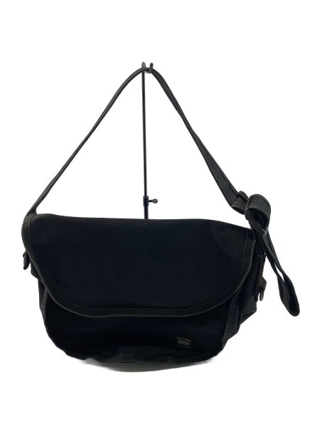 ポーター ブラックキャンバスショルダーバッグ PORTER◇ショルダー 