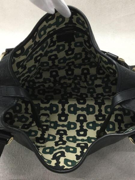 GUCCI / トートバッグ/レザー/BLK/130736 002122 GUCCI(グッチ) / GUCCI グッチ トートバッグ/レザー/シマ/ブラック