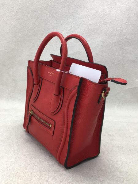 CELINE(セリーヌ) / ラゲージナノショッパー/牛革/レッド | 中古品の 