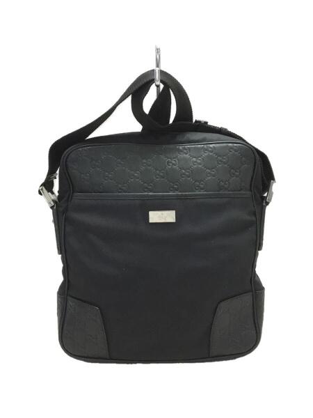 GUCCI(グッチ) / 162783/ショルダーバッグ/ナイロン/BLK/GG型押し 