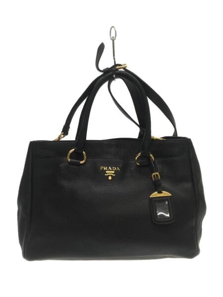 PRADA プラダ VIT.DAINO ハンドバッグ 黒 ブラック レザー 鍵付 PRADA 