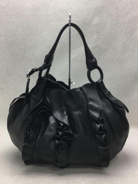 PRADA(プラダ) / ショルダーバッグ/レザー/BLK/黒/フリル | 中古品の 