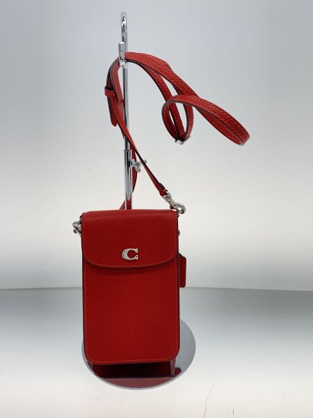 COACH オールドコーチ ショルダーポシェットバッグベルト通し 赤 COACH 