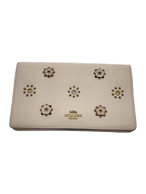 COACH(コーチ) / ショルダーバッグ_オールレザー_花柄/ツイード/WHT/花