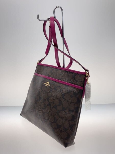 値下げ交渉可】コーチ COACH ハンドバッグ ボルドー ピンク カーフ 