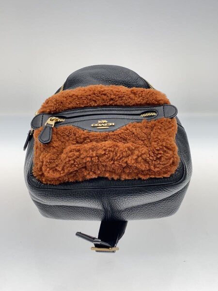 COACH(コーチ) / シアリングミニチャーリーリュック/レザー/BLK/F76666 