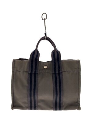 HERMES(エルメス) / トートバッグ/キャンバス/GRY/ラグジュアリー/使用