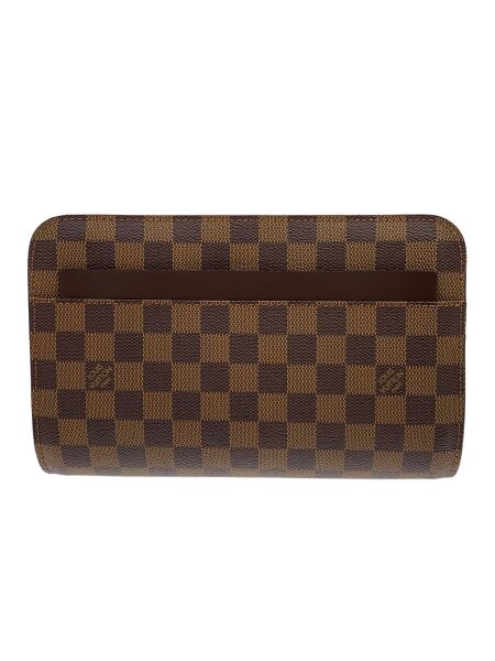LOUIS VUITTON◇サンルイ_ダミエ・エベヌ/クラッチバッグ/PVC/BRW/総柄 