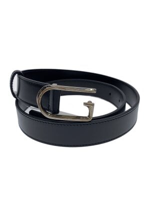 GUCCI(グッチ) / Gバックル/ベルト/レザー/BLK/無地/メンズ