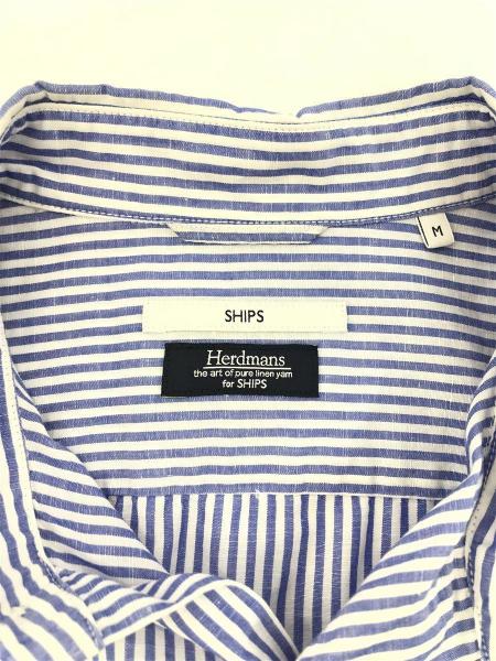 SHIPS(シップス) / ×Herdmans/7スリーブカプリシャツ/7分袖シャツ/M 