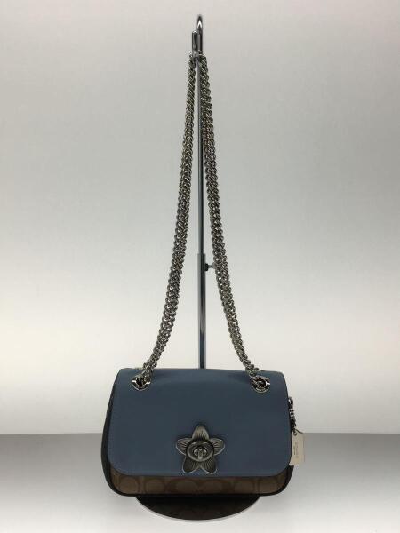 COACH(コーチ) / シグネチャー/ダブルチェーン/ヘビ型押し/ショルダー 