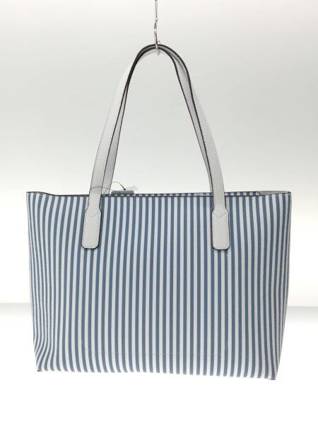 GUESS(ゲス) / トートバッグ/--/BLU/ストライプ/ポーチ付属 | 中古品の 