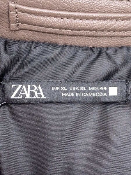 ZARA(ザラ) / レザージャケット・ブルゾン/XL/フェイクレザー/BRW/8281