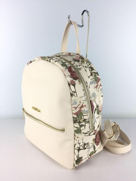 MURUA(ムルーア) / 美品/リュック/フェイクレザー/WHT/花柄/ミニ 