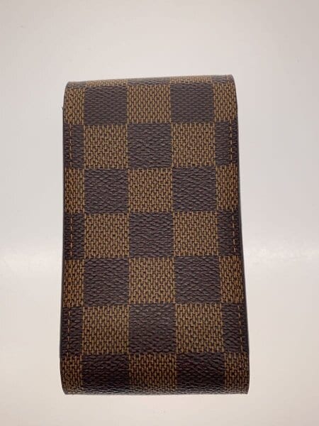 LOUIS VUITTON / エテュイ・シガレット_ダミエ・エベヌ_BRW/レザー/BRW/総柄/メンズ LOUIS VUITTON(ルイヴィトン) / エテュイ・シガレット_ダミエ・エベヌ_