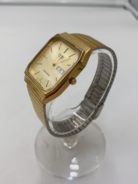 CASIO(カシオ) / クォーツ腕時計/アナログ/ステンレス/WHT/GLD/SS/MQ 