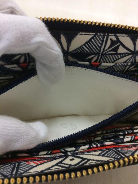 TORY BURCH(トリーバーチ) / ラウンドファスナー長財布/コットン 