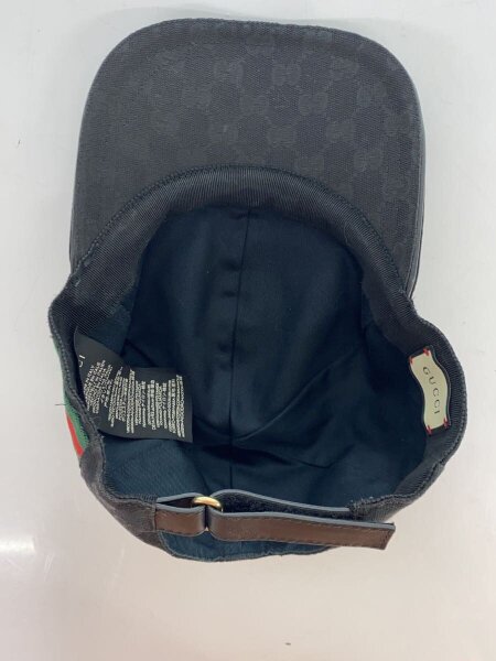 GUCCI◆キャップ/--/ポリエステル/BLK/総柄/メンズ/08.338.986/0001-16 グッチ GUCCI GUCCI ベースボールキャップ 751400 4HA0M ロゴ （1077