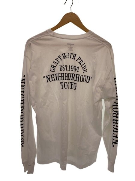 NEIGHBORHOOD(ネイバーフッド) / 長袖Tシャツ/M/コットン/ホワイト 