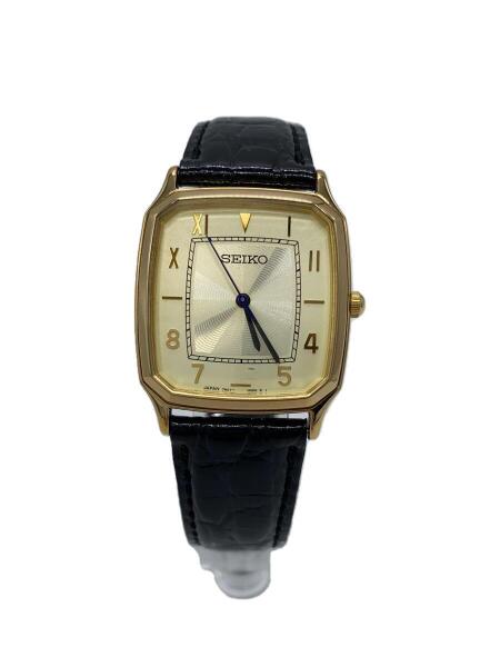 SEIKO(セイコー) / クォーツ腕時計/アナログ/GLD/BLK/ゴールド 