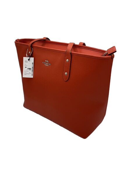 COACH(コーチ) / トートバッグ/レザー/オレンジ/無地/f58846 | 中古品