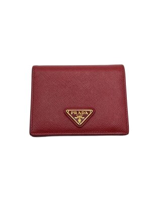PRADA(プラダ) / 3つ折り財布/--/RED/無地/レディース/1ML225-QWA