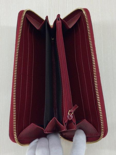 GUCCI(グッチ) / 長財布/レザー/GRY/総柄/レディース//ティアン/ジップ 
