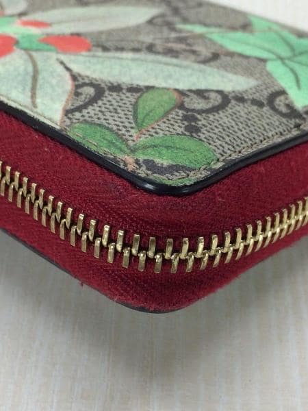 GUCCI(グッチ) / 長財布/レザー/GRY/総柄/レディース//ティアン/ジップ 