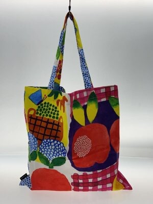 marimekko / トートバッグ/キャンバス/WHT/アニマル/Linssi / Odelia bag/汚れ有 marimekko(マリメッコ) / トートバッグ/キャンバス/WHT/アニマル