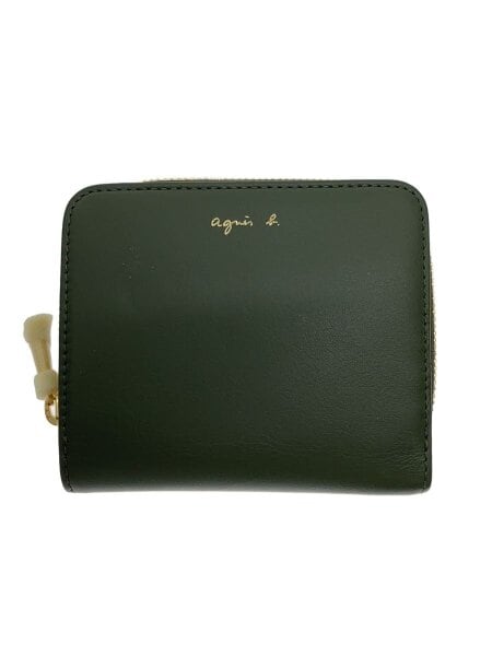 agnes b.(アニエスベー) / 2つ折り財布/レザー/GRN/レディース/AW11C