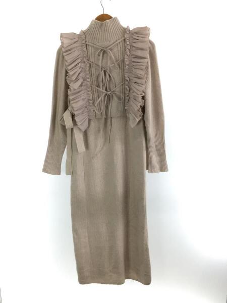 SNIDEL(スナイデル) / フリルベストレイヤードニットワンピース/長袖  