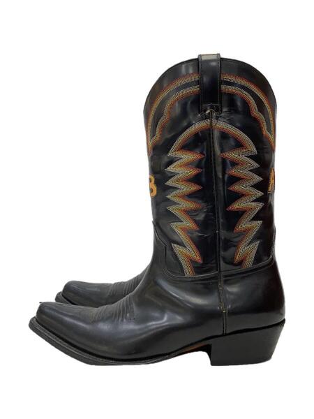 アダムスブーツ9インチ新品！ウエスタンブーツ 黒 レザー