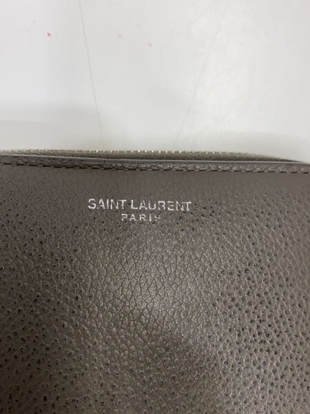 SAINT LAURENT(サンローラン) / 2つ折り財布/レザー/GRY/無地