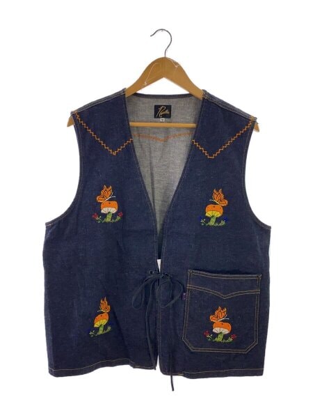 CHALLENGER デニム刺繍ベスト Lサイズ ボヘミアン刺しゅうデニムベスト – to blossom