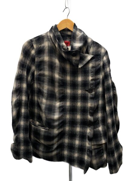 HaaT ハート Haat Heart ISSEY MIYAKE ジャケット 3 ウール GRY チェック 古着の販売・通販なら