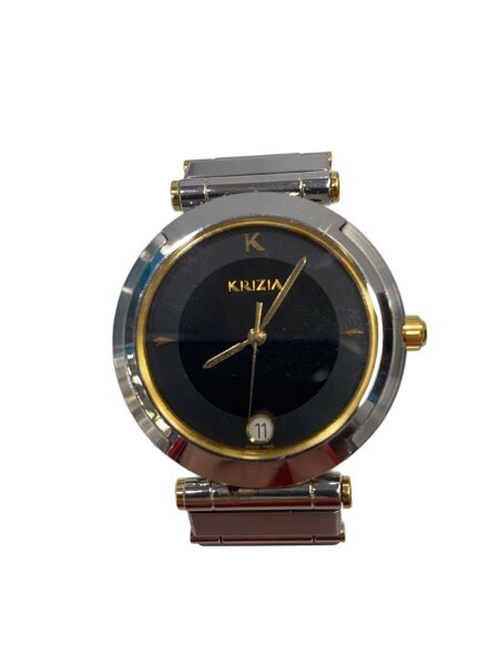 KRIZIA(クリッツィア) / クォーツ腕時計/アナログ/--/BLK/SLV | 中古品 