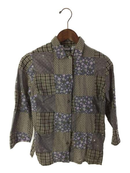 BOHEMIANS(ボヘミアンズ) / 7分袖シャツ/S/コットン/GRY/総柄/パッチ 