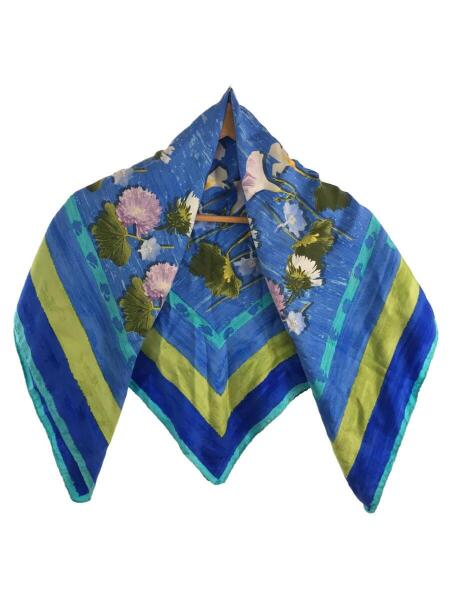 GUCCI(グッチ) / スカーフ/シルク/BLU/花柄 | 中古品の販売・通販なら 