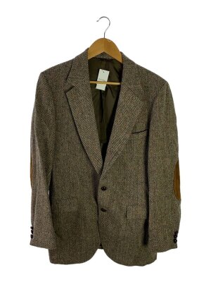 HARRIS TWEED(ハリスツイード) / 千鳥格子/エルボーパッチ/ブラウン 