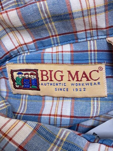BIGMAC(ビックマック) / 半袖シャツ/--/コットン/BLU/チェック/80s-90s