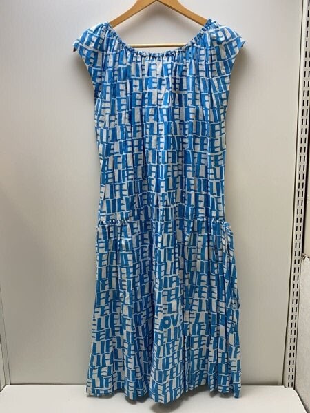 mina perhonen ノースリーブワンピース 青36