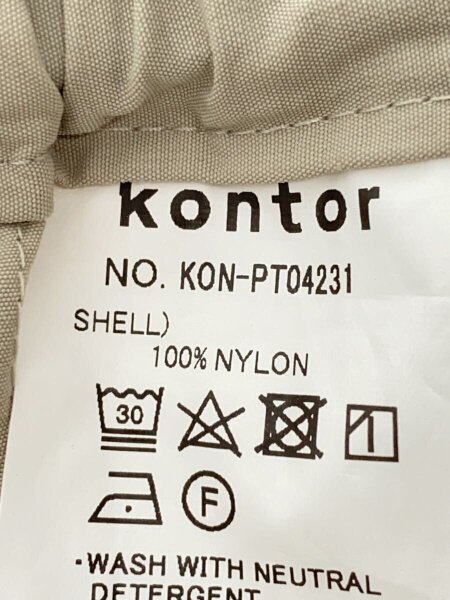 kontor(コントール) / カーゴパンツ/2/ナイロン/BEG/無地/KON-PT04231 