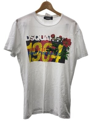 DSQUARED2(ディースクエアード) / Tシャツ/XXL/コットン/ホワイット