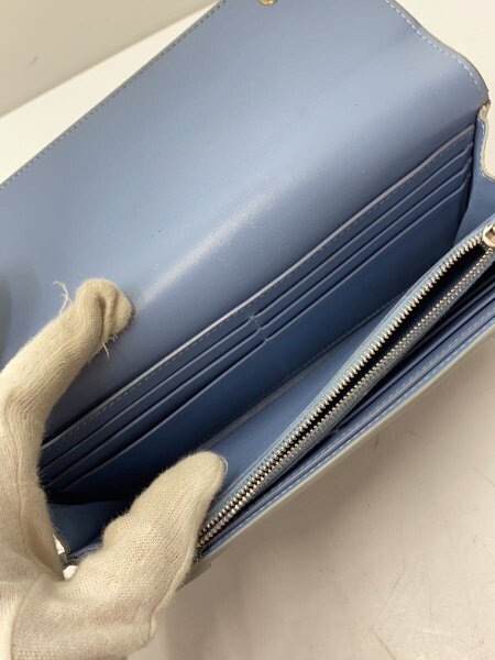 CELINE(セリーヌ) / 長財布/レザー/BLU/無地/レディース | 中古品の 