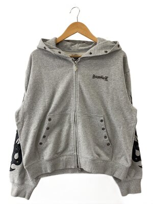 SUPPLIER(サプライヤー) / FIRE PATTERN RHINESTONE ZIP HOODIE 