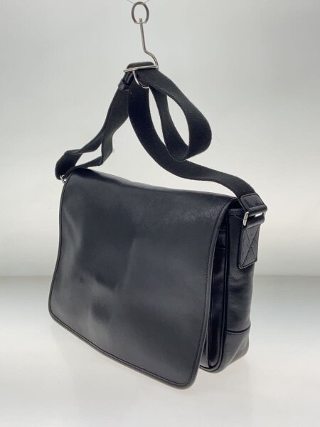 COACH(コーチ) / メッセンジャーショルダーバッグ/レザー/BLK/無地/C2S