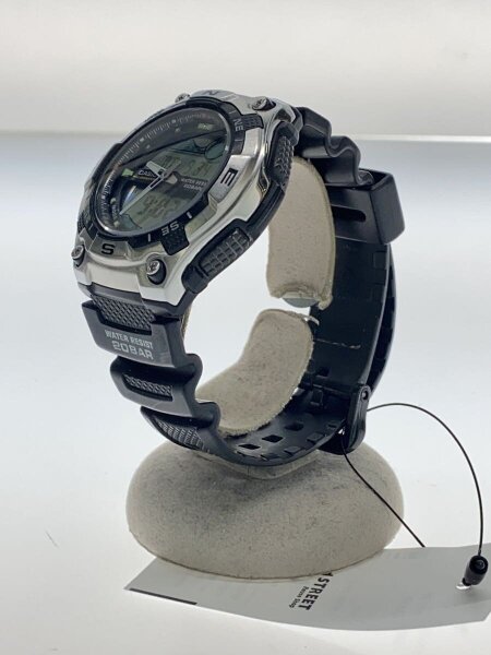CASIO(カシオ) / クォーツ腕時計/デジアナ/ラバー/BLK/BLK/AQW-100 